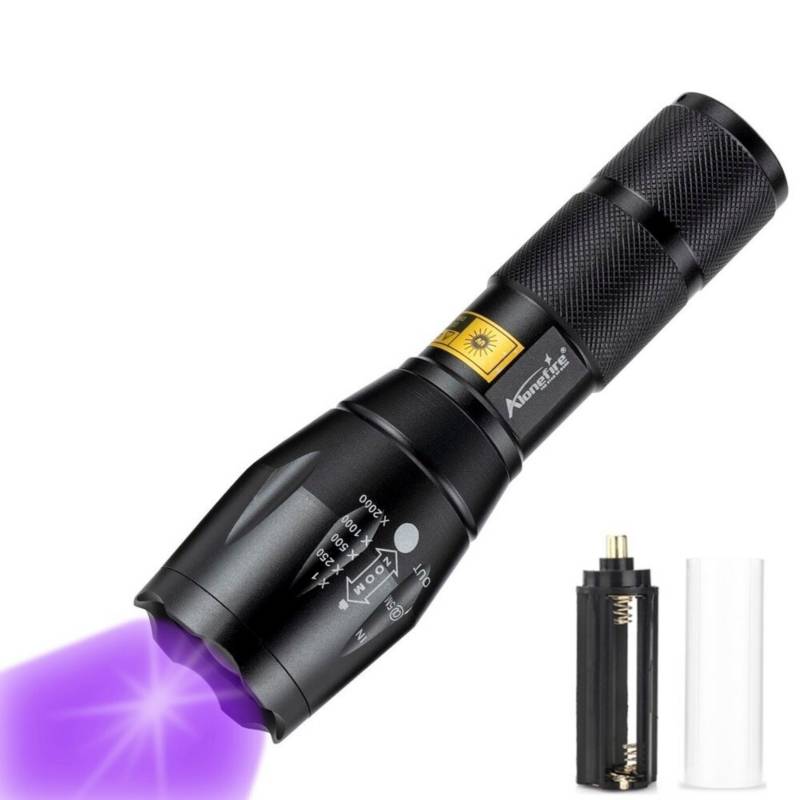 V30 Linterna de luz negra UV 385-395nm [USB recargable], lámpara de luz  negra, LED ultravioleta de triple alta potencia, con cable de carga para  uso