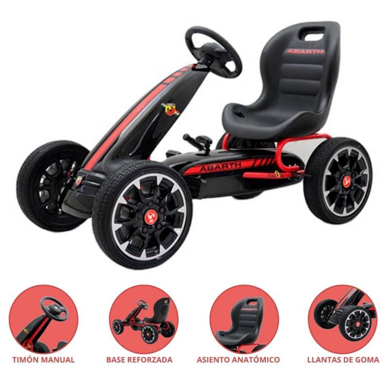 Coche De Pedales Go-kart Rojo / Ruedas Goma / Envio Gratis