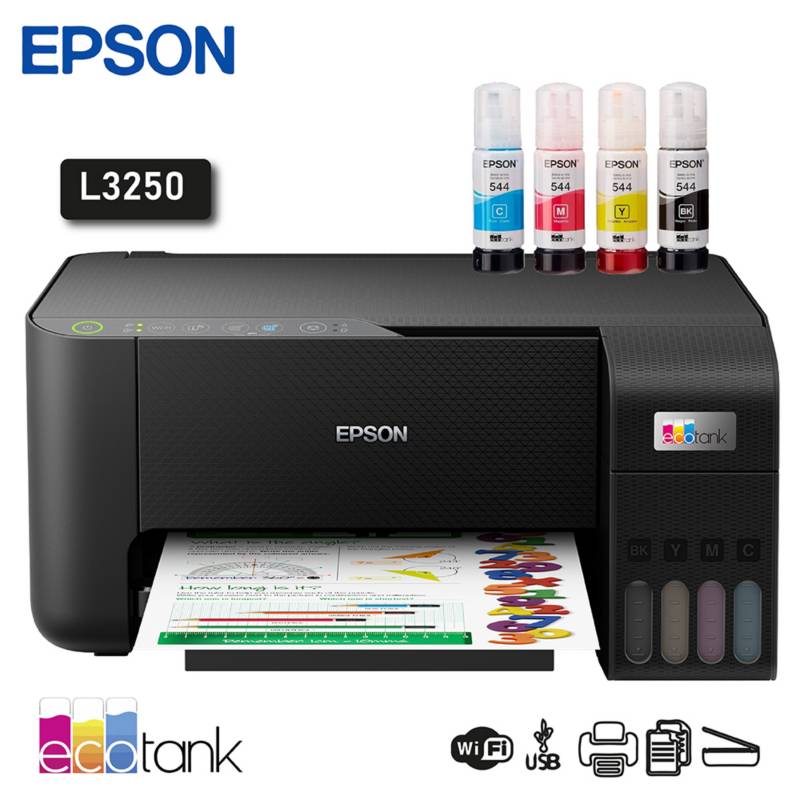 EPSON - Impresora Epson L3250 Multifuncional Negro Inalambrico