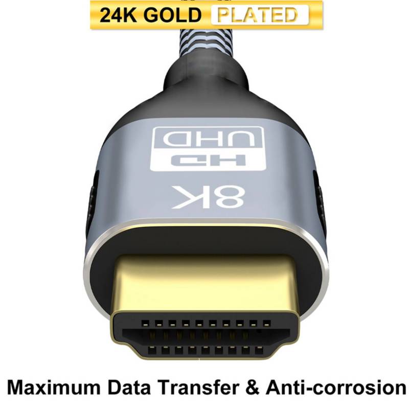 Cable HDMI 10 Metros Ultra HD 3D 4K V2.0 2160P a Enmallado Gris