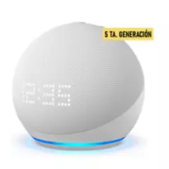 AMAZON - Echo Dot con Reloj Modelo 2022 - Amazon - Smart Home - Blanco Glaciar