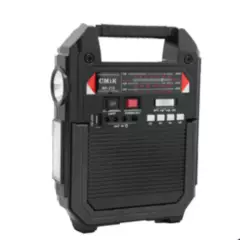 GENERICO - Parlante Bluetooth Radio FM Panel Solar + 3 Focos + Linterna + Lampara