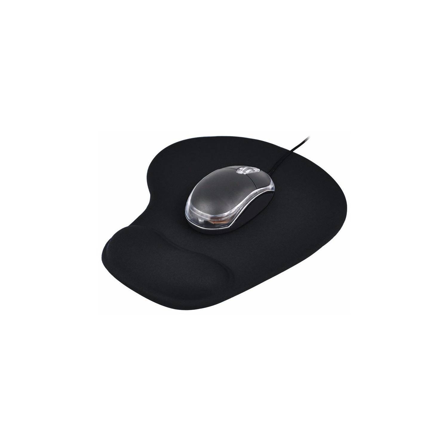 Mouse Pad Gel Ergonómico Con Soporte Negro