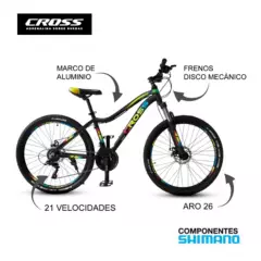 CROSSBIKE - Bicicleta Crossbike Aro 26 XZ270 Amarillo