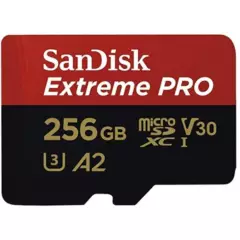 SANDISK - Memoria Sandisk Extreme Pro MicroSD 256GB 4K 200MBs Gopro