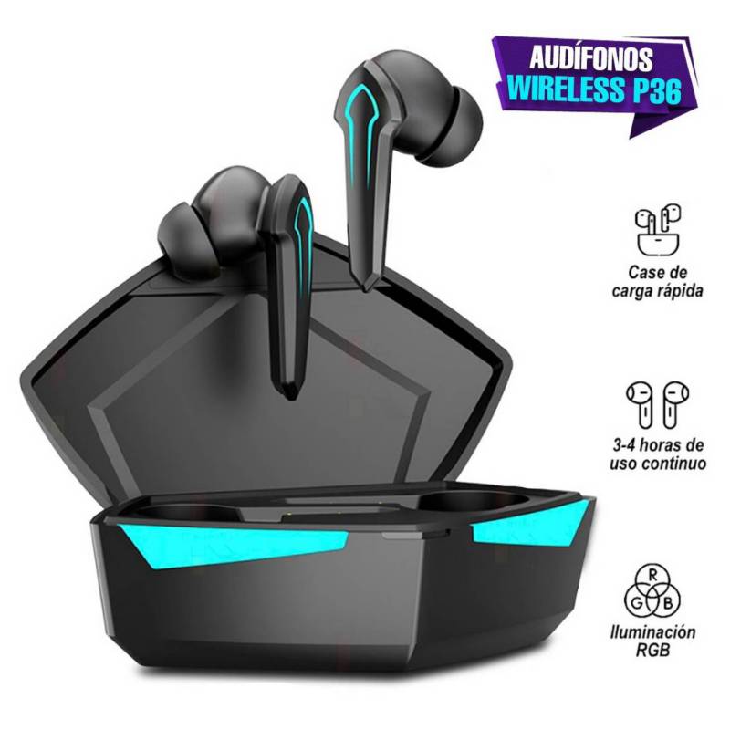 Wownatos: Audifonos Especiales Gamer P36 Bluetooth Inalambricos Con Luz Led