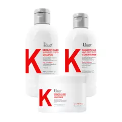 BAOR PROFESSIONAL - BAOR K - Tripack Keratin Care Shampoo  Acondicionador  Mascarilla