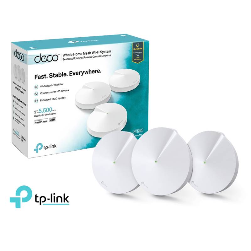 TP-Link Deco M5 3 Pack Sistema Wifi 5 GHz 2,4 GHz Dual Band Ac1300