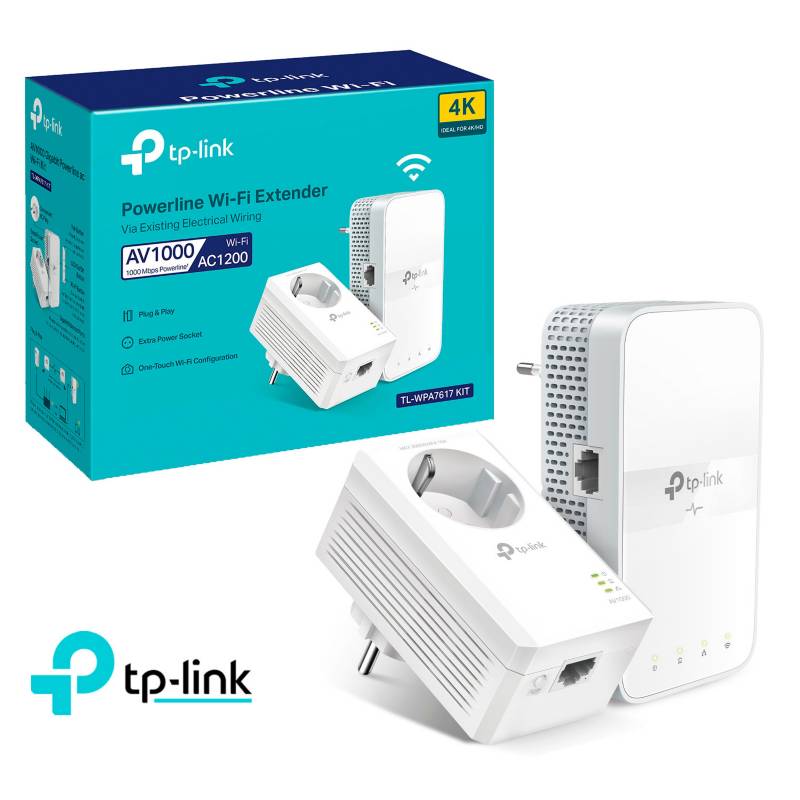 TP-Link Kit Extensor Powerline TL-WPA7617 KIT Wifi AV1000 AC1200 TP-LINK
