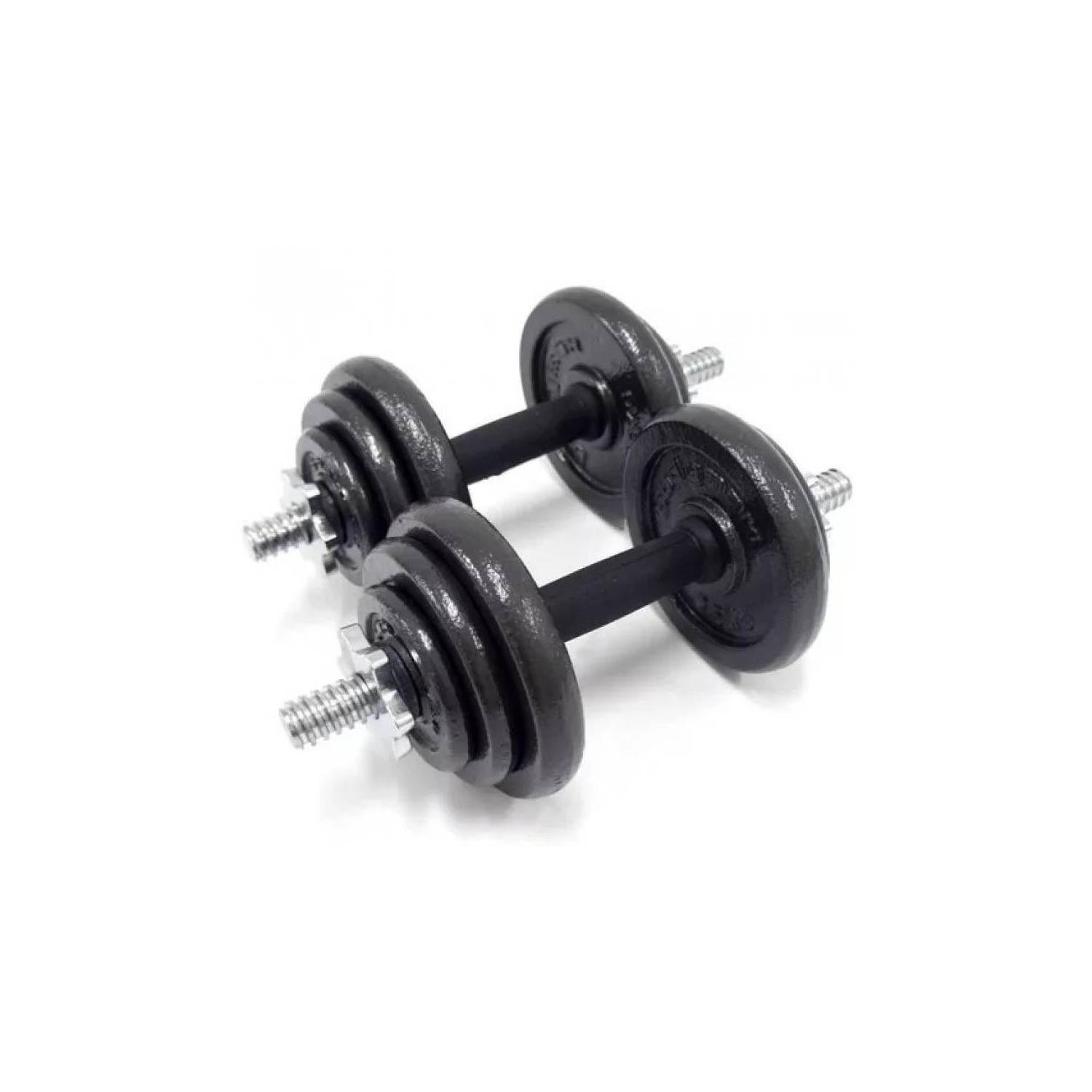 Set Pesas de 30kg Nacionales Mancuernas Cromadas Sport Fitness