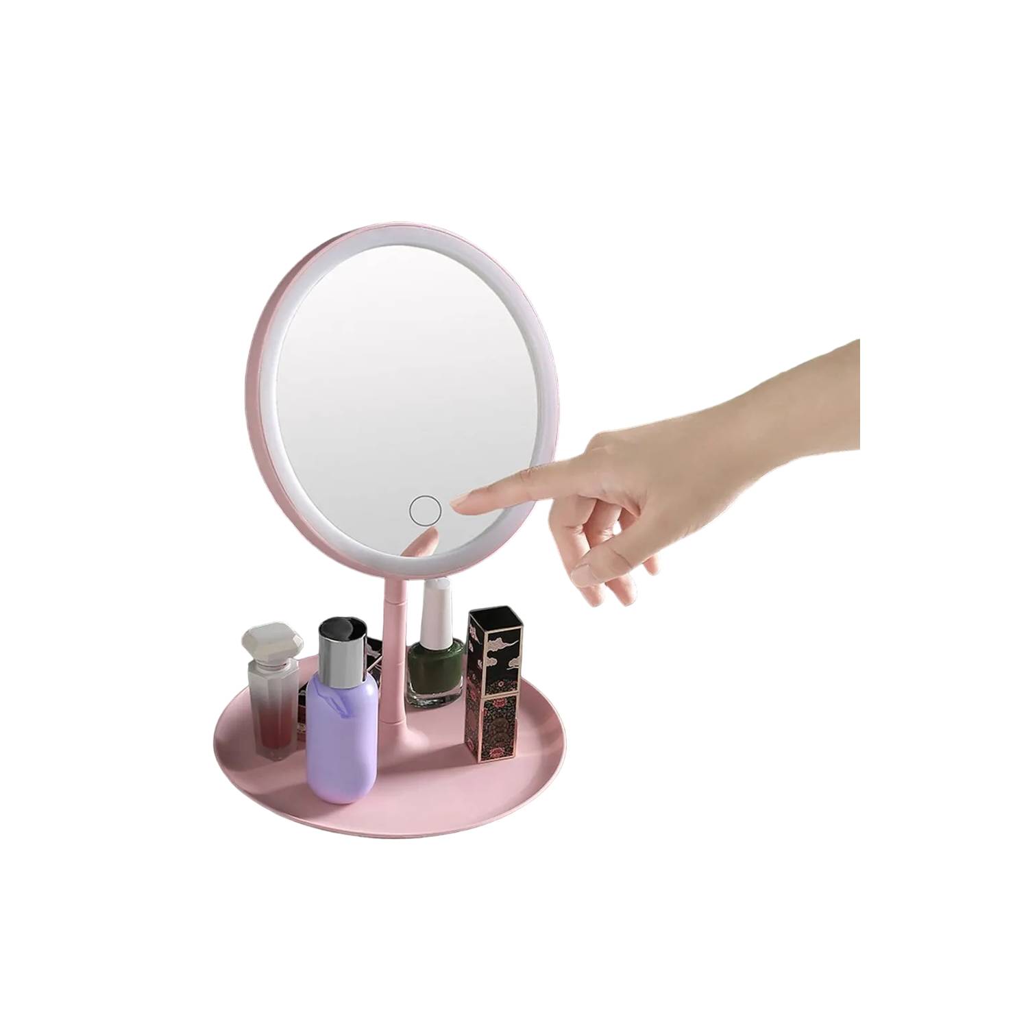 Espejo para Maquillaje con Luz LED Redondo con Encendido táctil SEISA