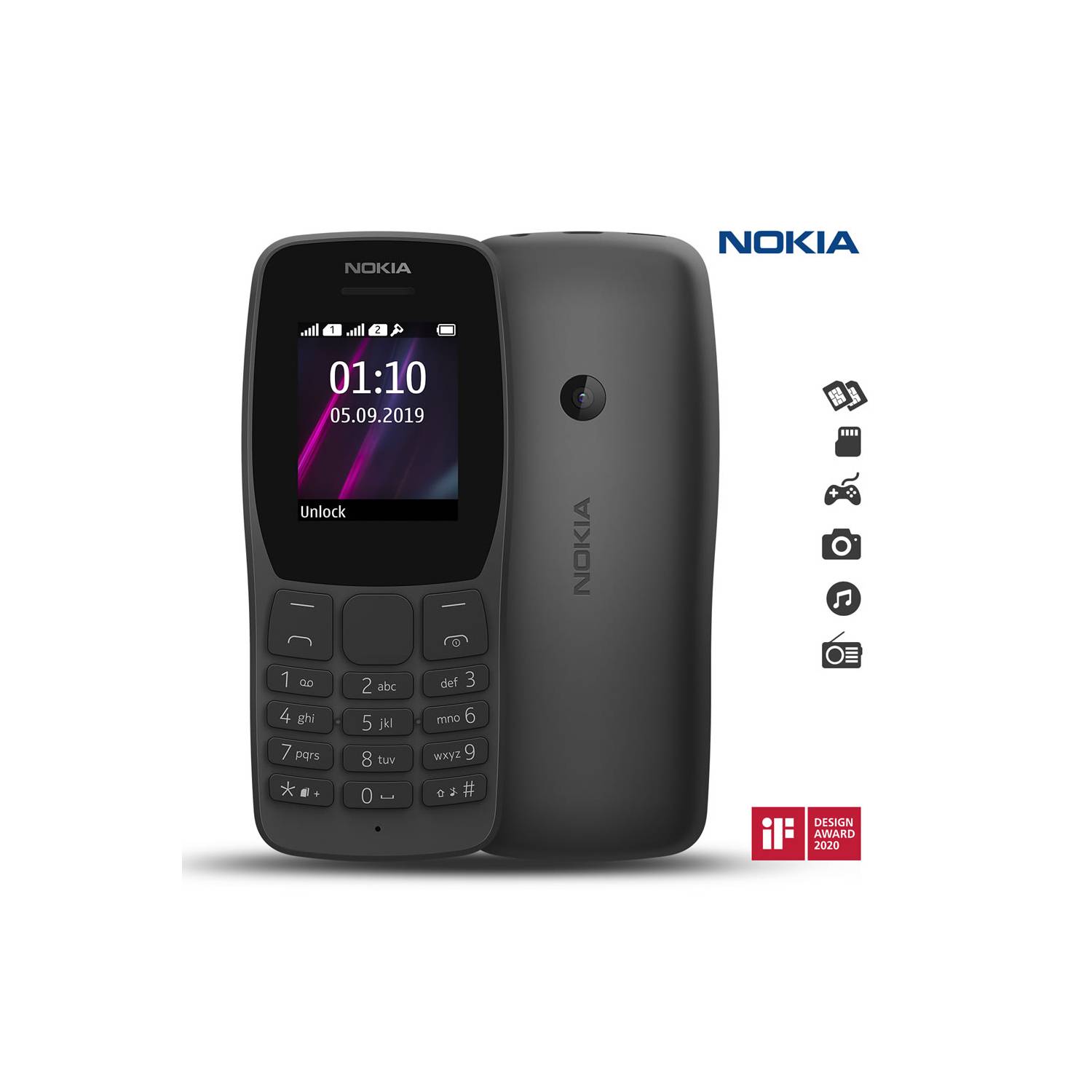 Nokia Celular básico Nokia 110 TA-1319 Dual SIM Negro Liberado