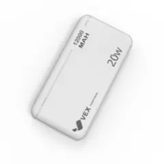 VEX - Batería externa Cargador Portátil 12000mAh Power Bank Blanco