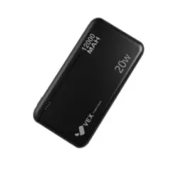 VEX - Batería externa Cargador Portátil 12000mAh Power Bank Negro