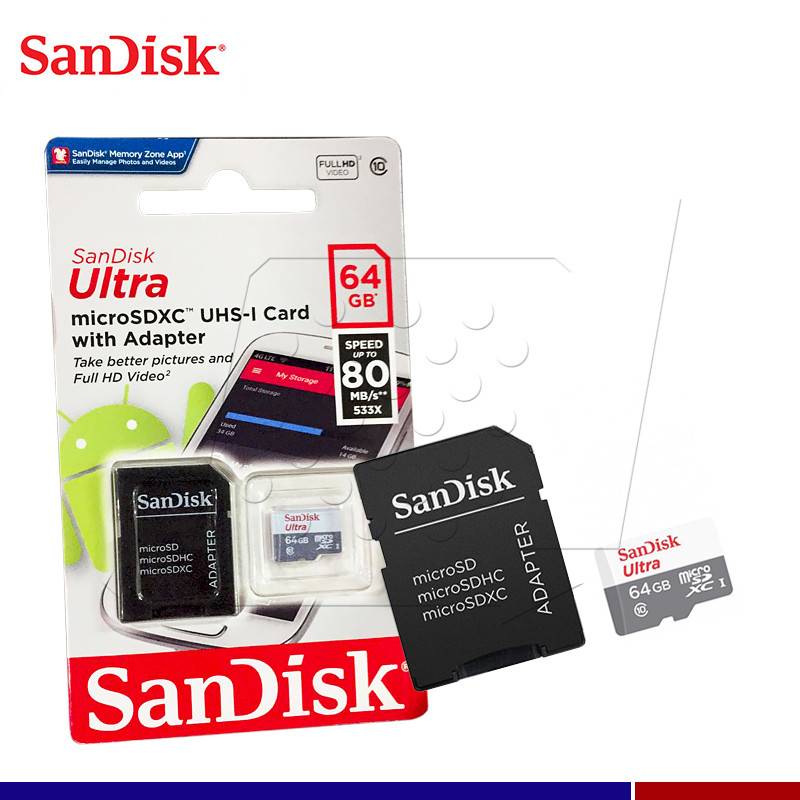 Tarjeta Memoria Micro Sd 64gb Sandisk 100mb/s Clase 10 