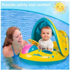 GENERICO - Flotador infantil velero para bebes asiento parasol inflable