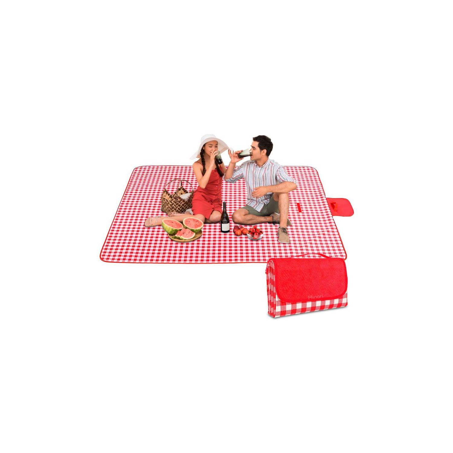  Alfombra de juego acolchada grande, impermeable, plegable,  protectora, lavable, reversible, portátil, para picnic : Bebés