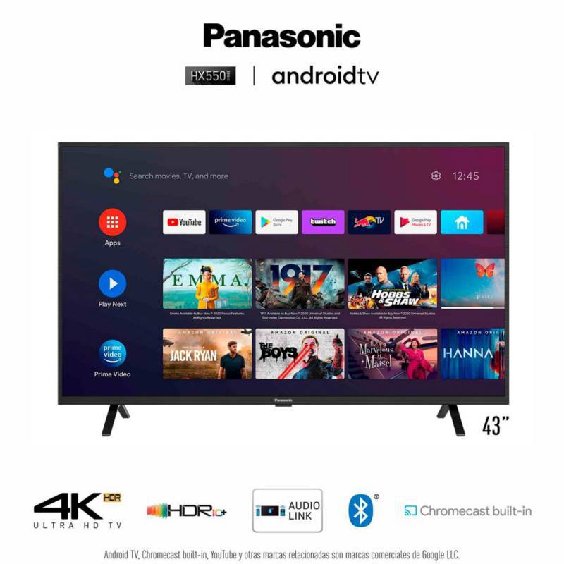 PANASONIC - Televisor Panasonic 43 TC-43HX550P Uhd 4k Smart Tv