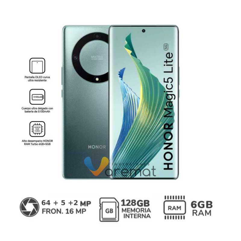 HONOR - Magic 5 Lite 5G Smartphone 6.67" 6GB 128GB - Esmeralda