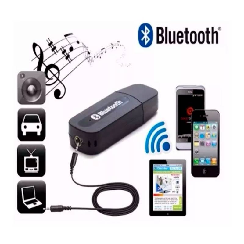 Receptor Bluetooth Auxiliar Usb Negro - Para Todo Equipo GENERICO