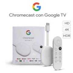 GOOGLE - Google Chromecast con Google TV 4K Blanco - No Roku 4K Fire TV 4K