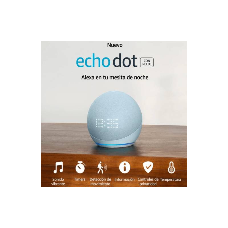 Echo Dot con reloj de 5ta generación –