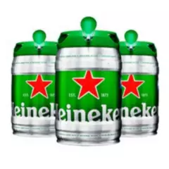 HEINEKEN - Pack 3 Barriles Cerveza Heineken de 5 Litros c/u