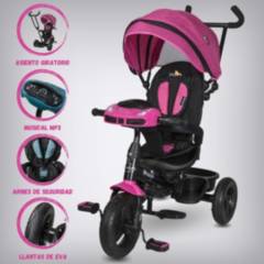 Triciclo Guiador para Niños «SPIN» Pink