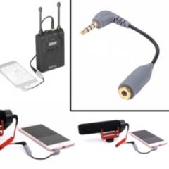 BOYA - Para Micrófono Boya BY-CIP2 Adaptador Cable Jack Plug Para SmartPhone