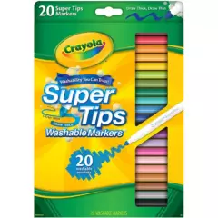 CRAYOLA - Crayola Supertips 20 Plumones Lavables Washable Markers