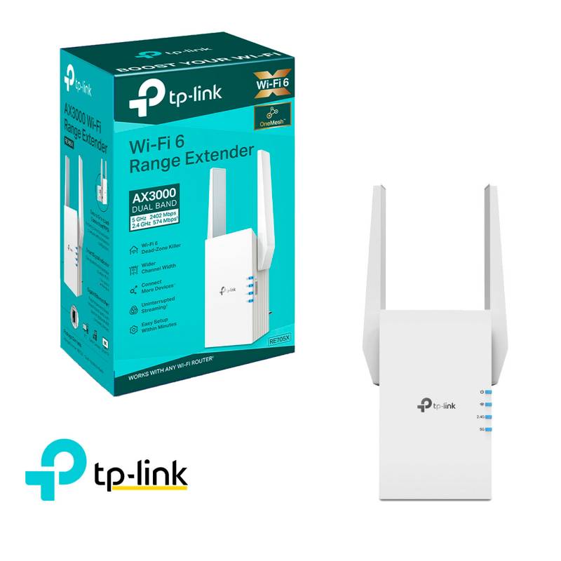 TP-Link - AX3000 Dual-Band Wi-Fi 6 Range Extender (RE705X)