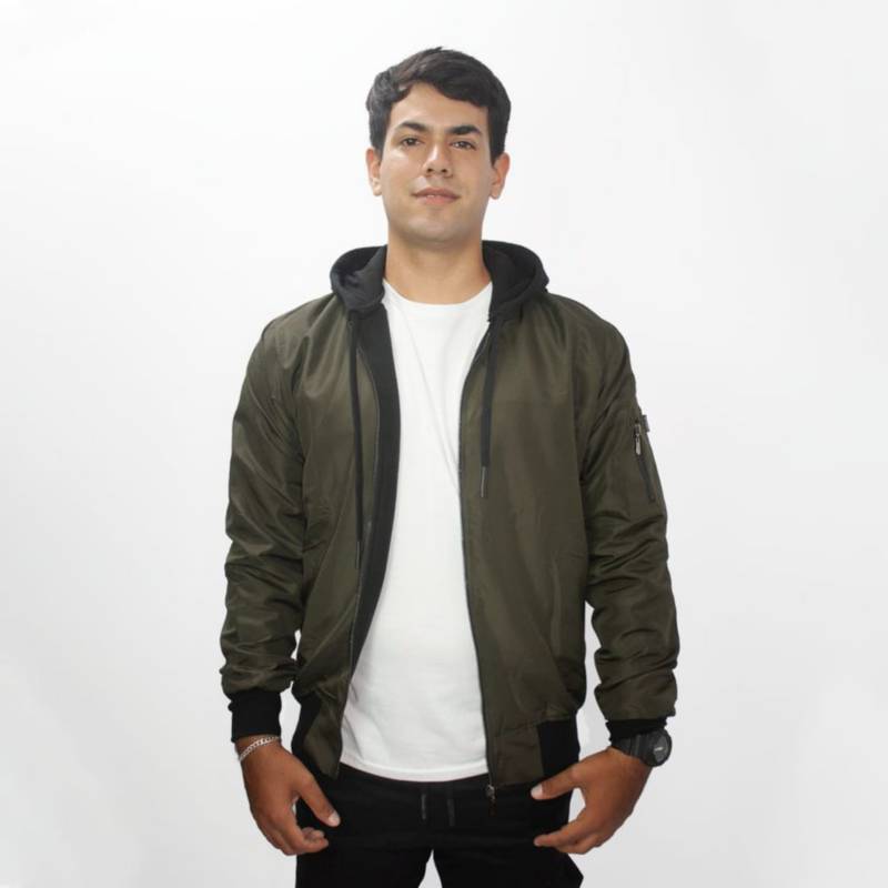 desconocido vendedor Metro Casaca dexmen bomber jacket con capucha verde DM DEXMEN | falabella.com
