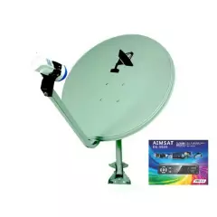 KIT - KIT TV Satelital c Antena 60cm y Decodificador AIMSAT H264 1080p