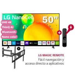 Televisor LG NanoCell 50 Ultra HD 4K ThinQ AI 50NANO75SQA + Rack