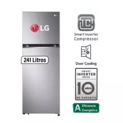LG - Refrigeradora LG Top freezer GT24BPP 241 L con Door Cooling Plateada