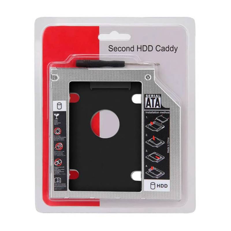 SEISA - Adaptador Disco Duro Laptop Caddy Segundo SDD HDD 127MM