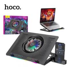 HOCO - Cooler Ventilador Hoco Soporte para Laptop Notebook Gaming RGB
