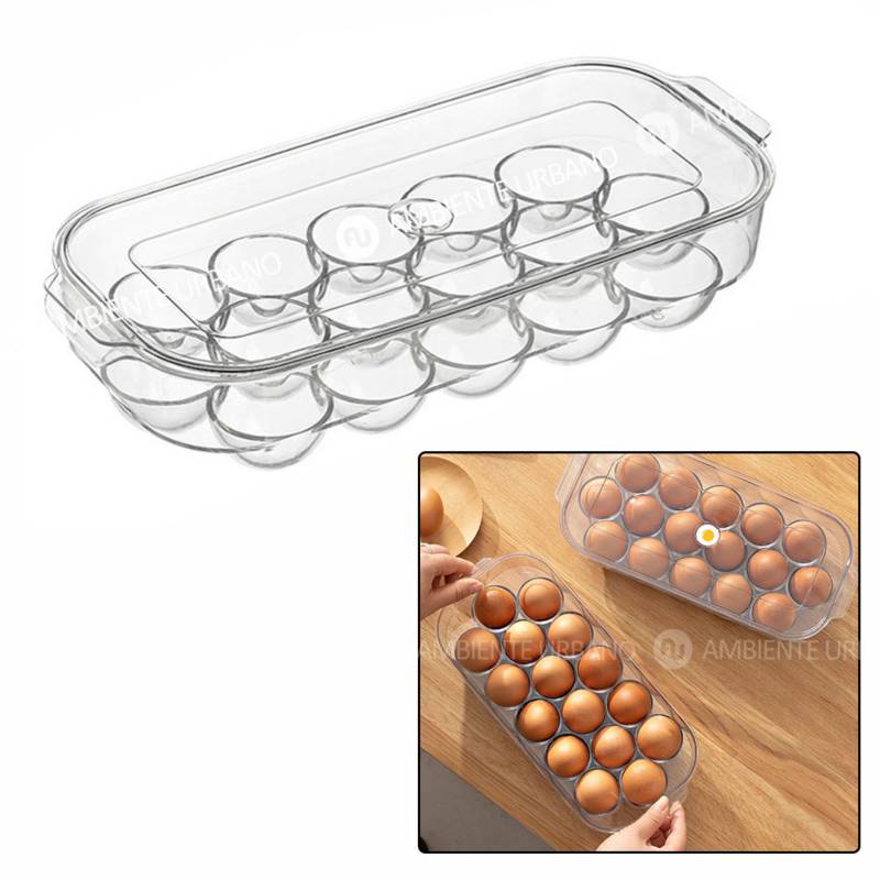 Huevera de plástico para 14 huevos
