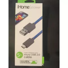 IHOME - MICRO CABLE USB 2.0 5FT PARA DISPOSITIVOS ANDROID