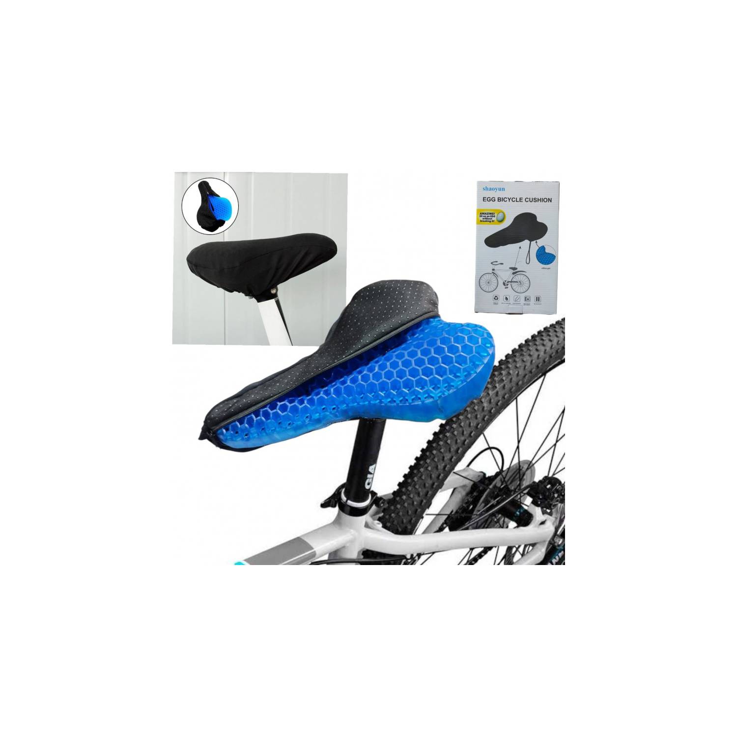 Funda para sillín, artículos deportivos, cojín 3D para ciclismo, cojín  suave, almohadilla de Gel para bicicleta, funda para asiento de bicicleta –  Los mejores productos en la tienda online Joom Geek