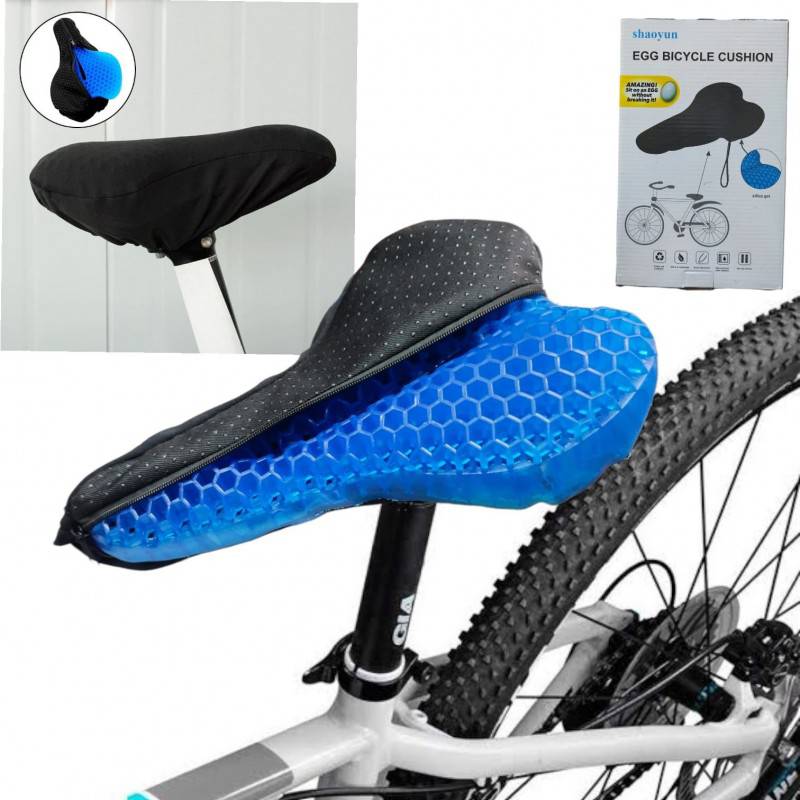  YBEKI NAMUCUO - Funda ancha para asiento de bicicleta estática  – Cómodo cojín para sillín de bicicleta está relleno de gel y espuma de  alta densidad para que sea más elástico
