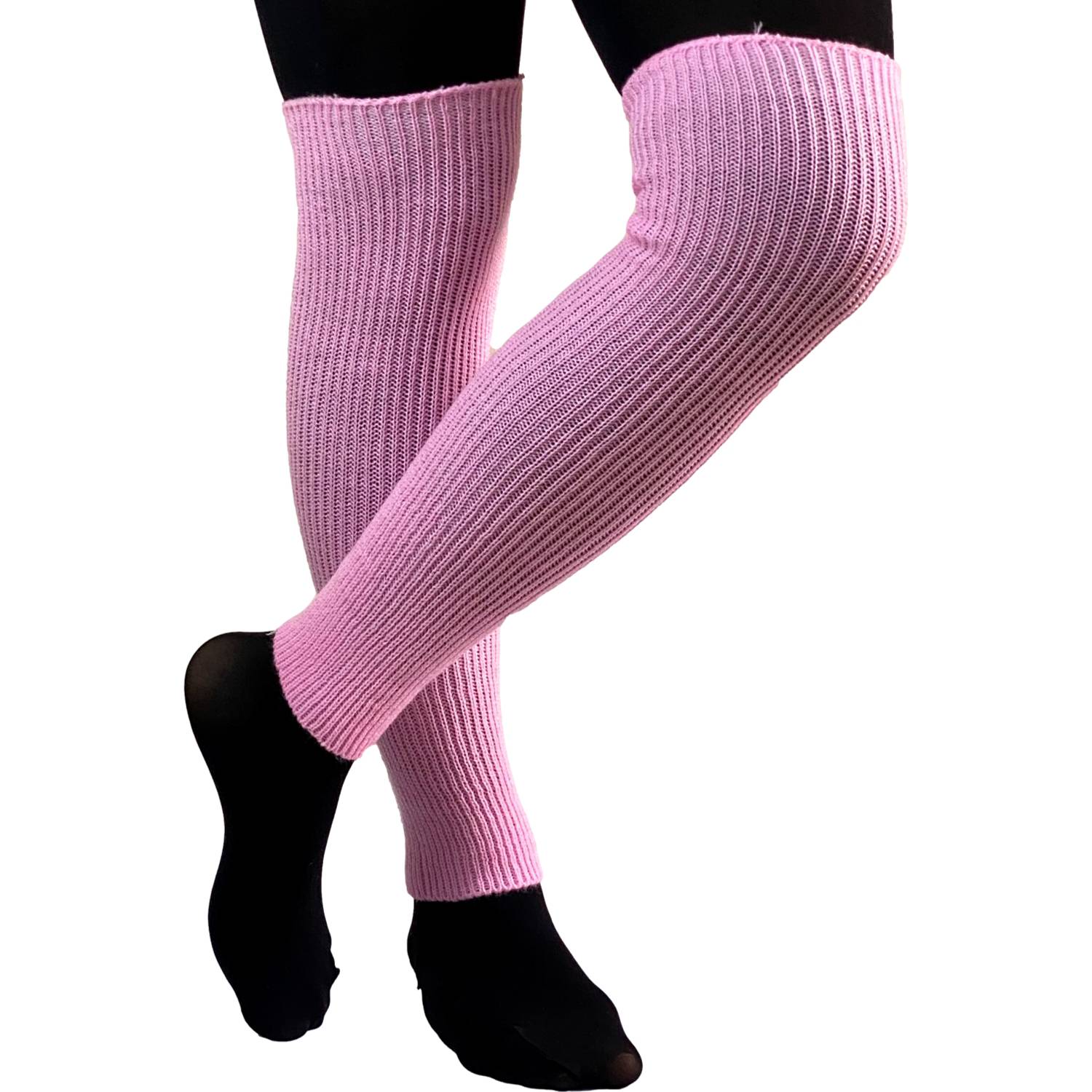 Calentadores de piernas fluorescentes de baile/ballet rosa neón -  calentadores de piernas, Rosado