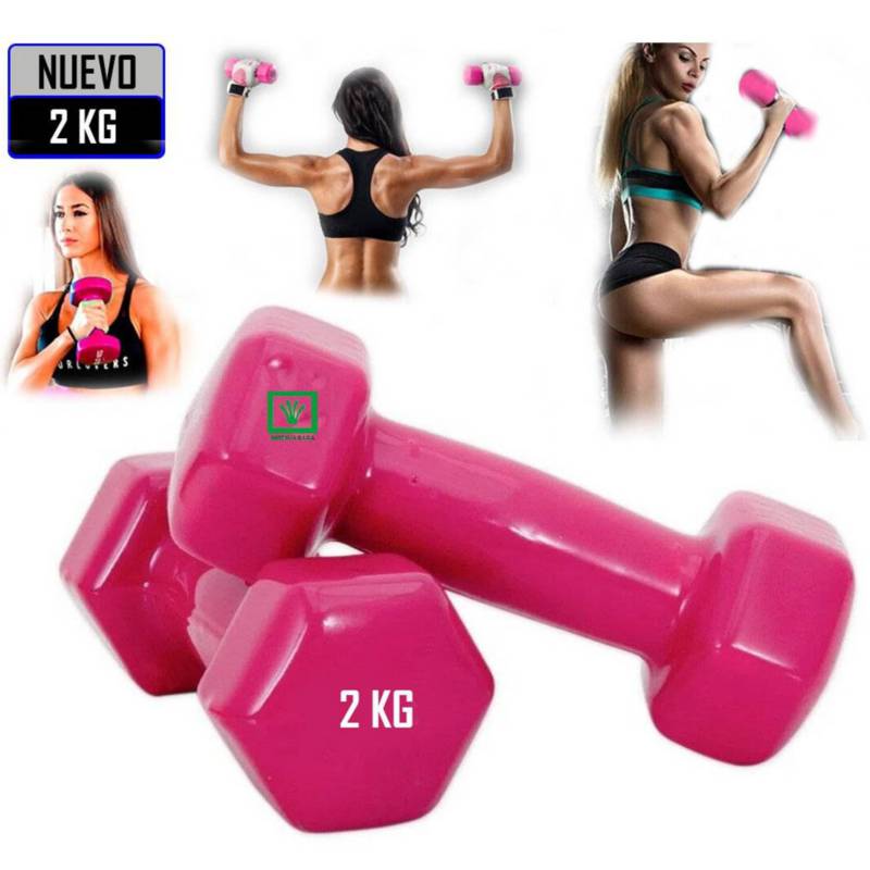 GENERICO Pack De Mancuernas Pesas Vinilo 1kg Deporte Fitnes