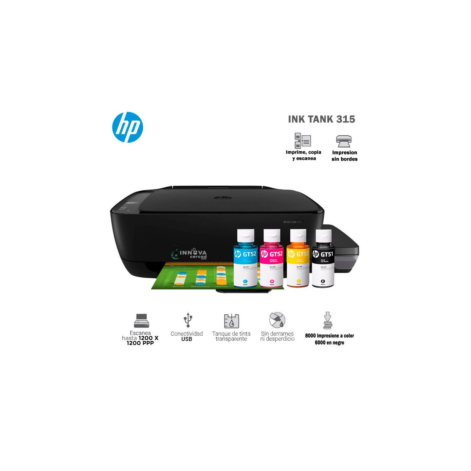 Impresora Multifuncional HP Ink Tank 315