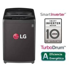 Lavadora LG 13 Kg Carga Superior Smart Inverter con TurboDrum WT13BSB Negro Claro