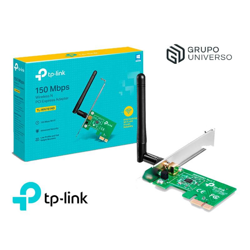 TP-LINK - TL-WN781ND TP-Link Tarjeta Wifi Para Pc Pci-express 150mbps