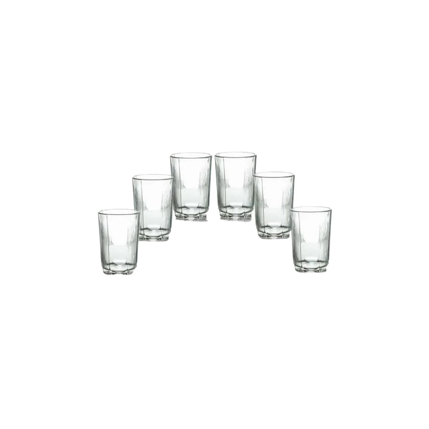 Set x 6 Vasos de Vidrio Diseño Clásico Naútico INSPIRA