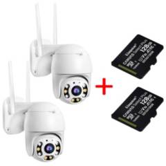 BUYPAL - Pack Ahorro 2 Camaras Exterior Wifi Sensor + Memoria Microsd