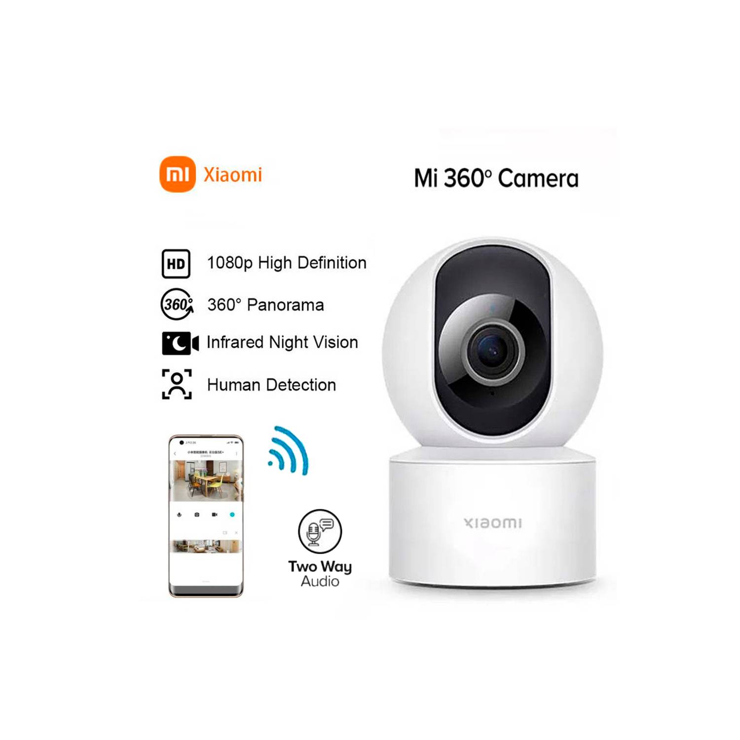 Ripley - XIAOMI SMART CAMARA C200 - 360 FHD 1081 + MEMORIA MICRO