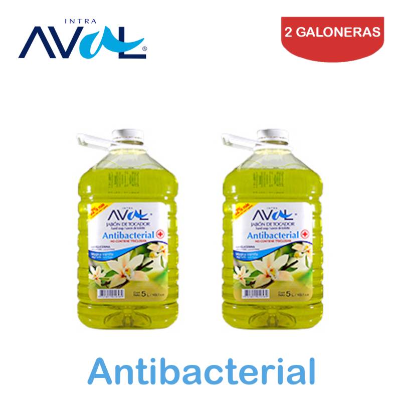 Jabón Líquido Antibacgalón 5l Vainilla Aval Pack 2 Galones Aval 1370